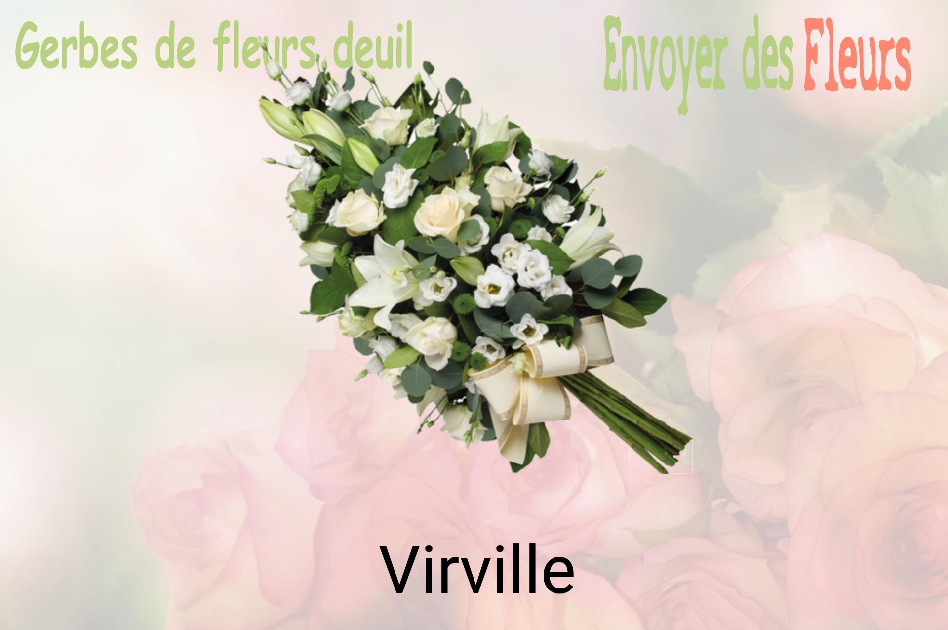Gerbe de fleurs de deuil livrée à Virville